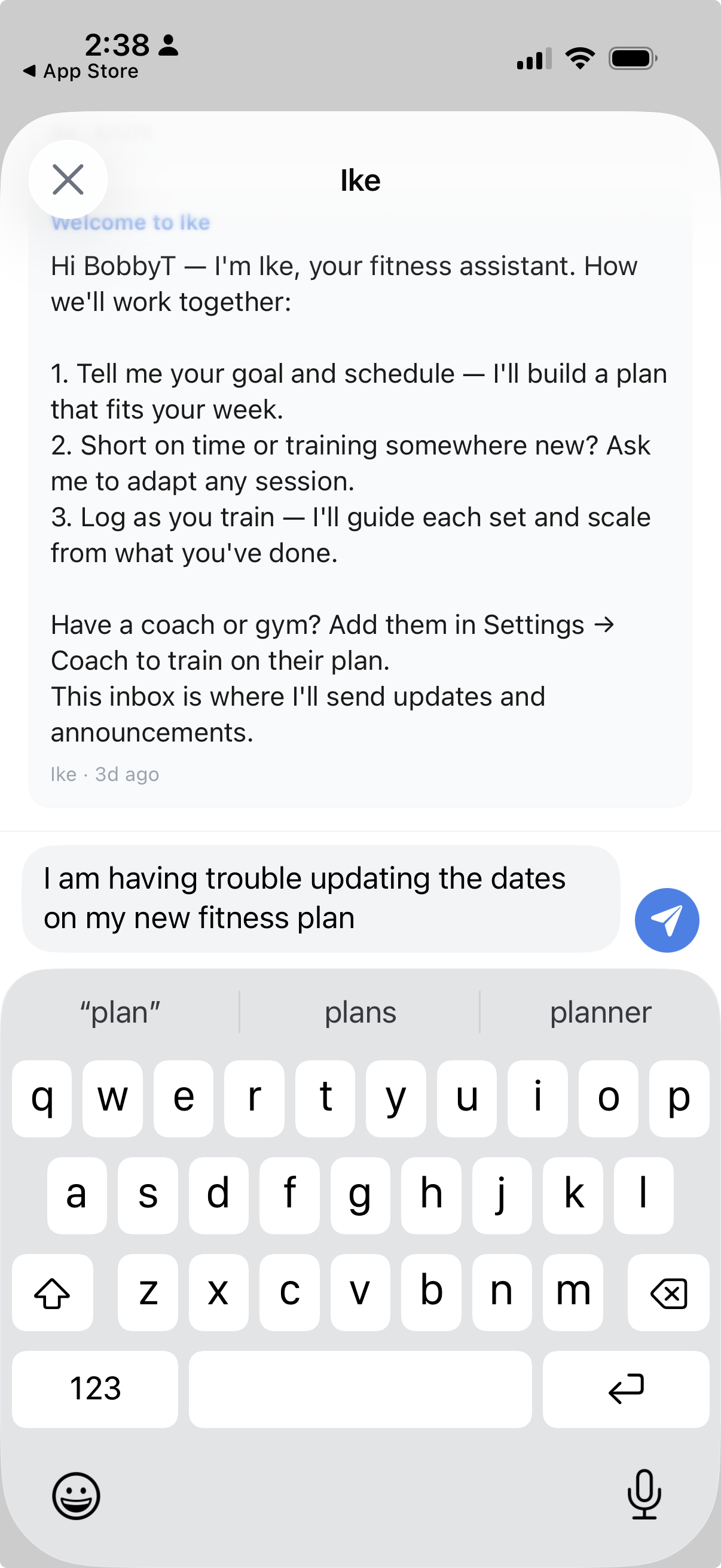 Asking Ike a question directly in the Ike thread